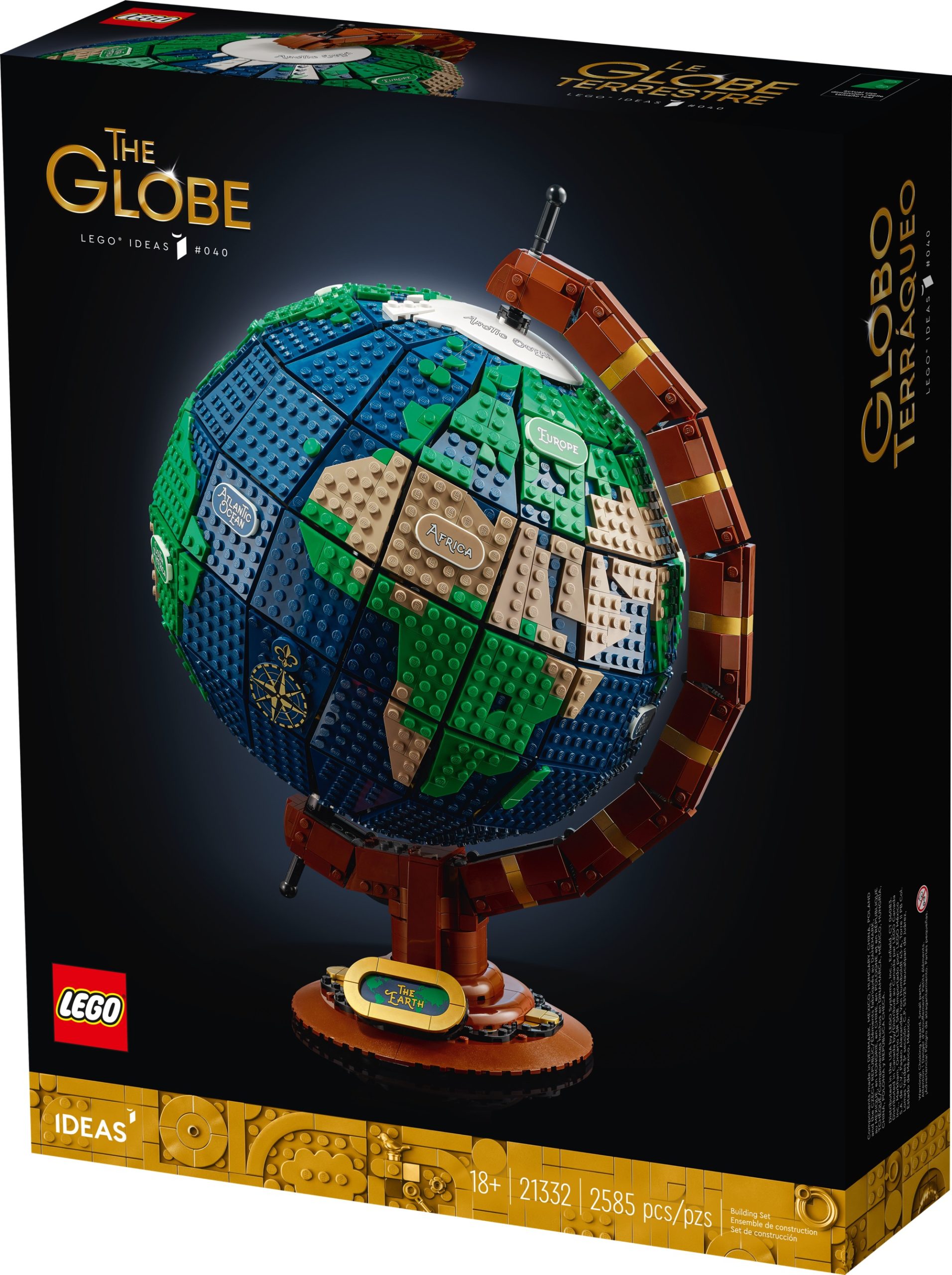 Lego Ideas The Globe 21332 Building Set; Build-and-display Model